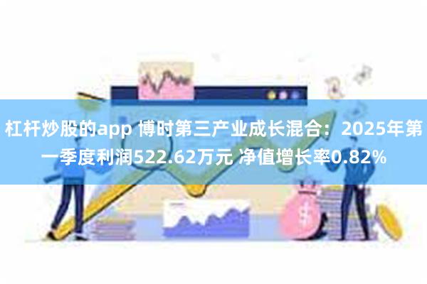 杠杆炒股的app 博时第三产业成长混合：2025年第一季度利润522.62万元 净值增长率0.82%