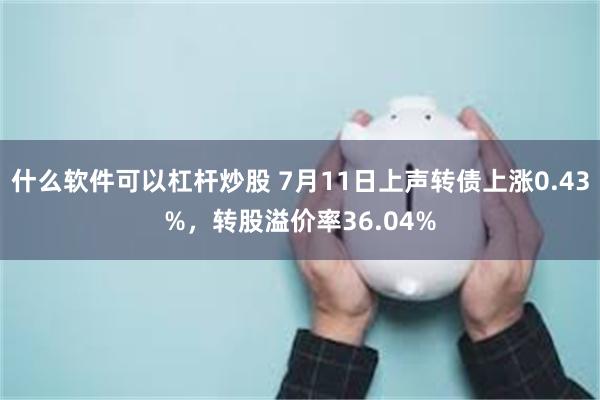 什么软件可以杠杆炒股 7月11日上声转债上涨0.43%，转股溢价率36.04%