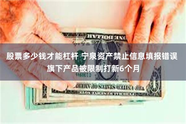 股票多少钱才能杠杆 宁泉资产禁止信息填报错误 旗下产品被限制打新6个月
