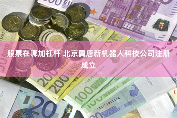 股票在哪加杠杆 北京冀唐新机器人科技公司注册成立